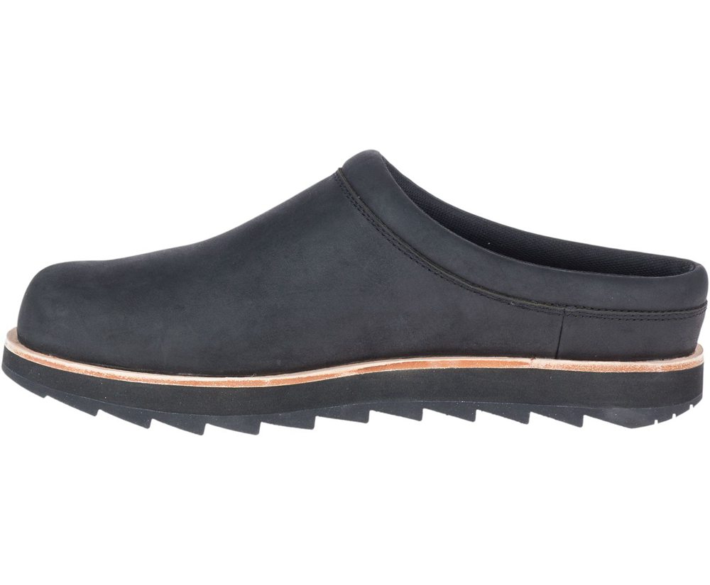 Merrell Barefoot Sko Herre - Juno Clog Læder - Sort - FWZ035971